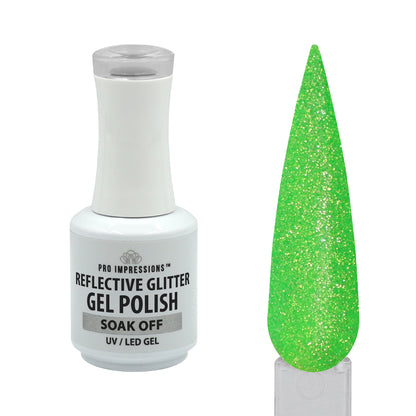 Reflective Glitter Gel Polish - Appletini