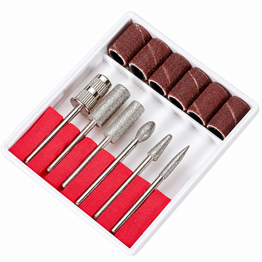 12 Piece Nail Drill Bit & Sanding Band Set