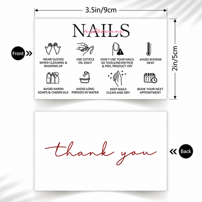 Nail Aftercare Cards – Pack of 50