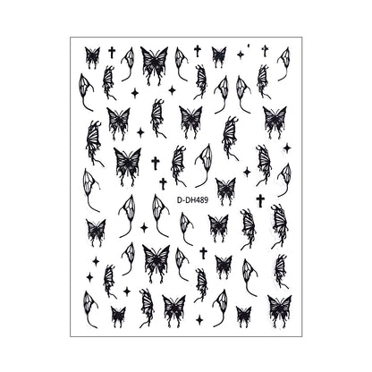 Nail Art Stickers - Holographic Butterflies - DH489