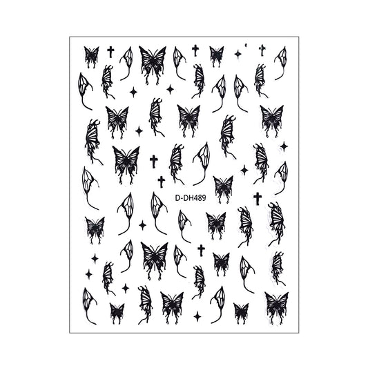 Nail Art Stickers - Holographic Butterflies - DH489