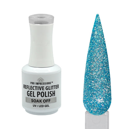 Reflective Glitter Gel Polish - Deep Sea