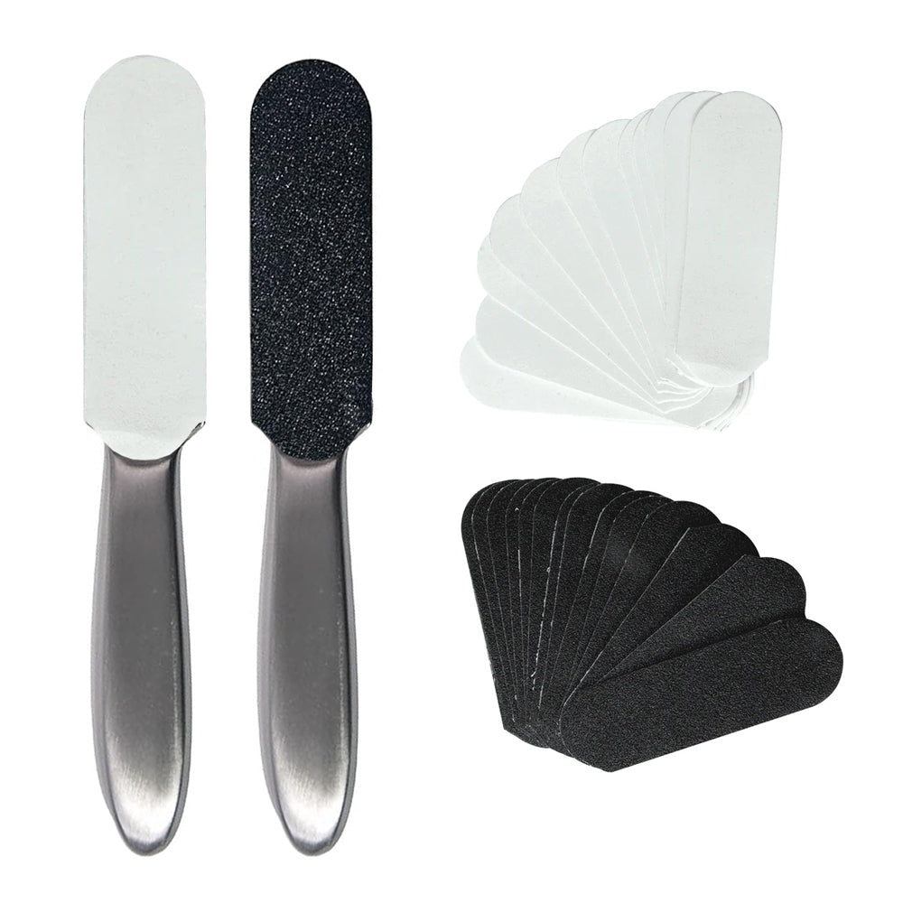 Stainless Steel Foot File (with 100 Refill Filling Pads)