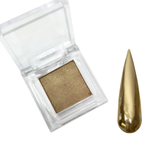 Pressed Chrome Nail Powder - Gold