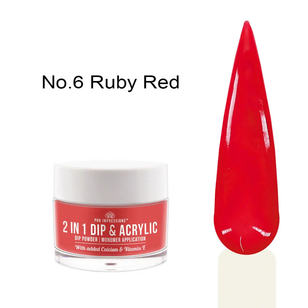 2 In 1 Dip & Acrylic Powder - 6 Piece Starter Kit