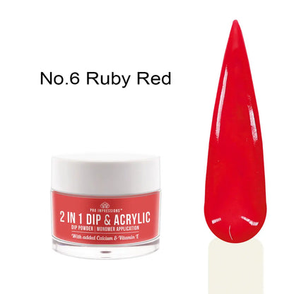 2 In 1 Dip & Acrylic Powder - 6 Piece Starter Kit