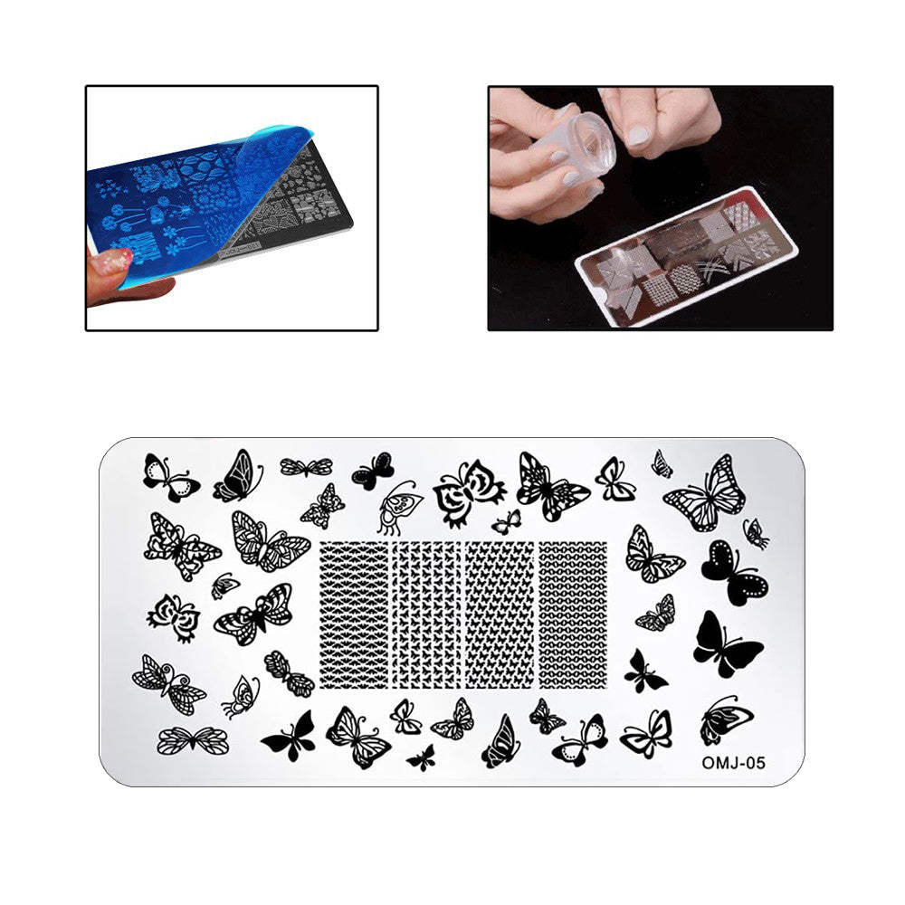 Stamping Nail Art Plate - OM J05