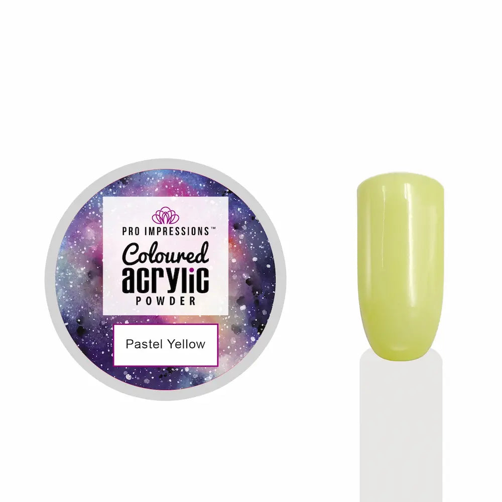 Pastel Yellow Coloured Acrylic Powder - 10g