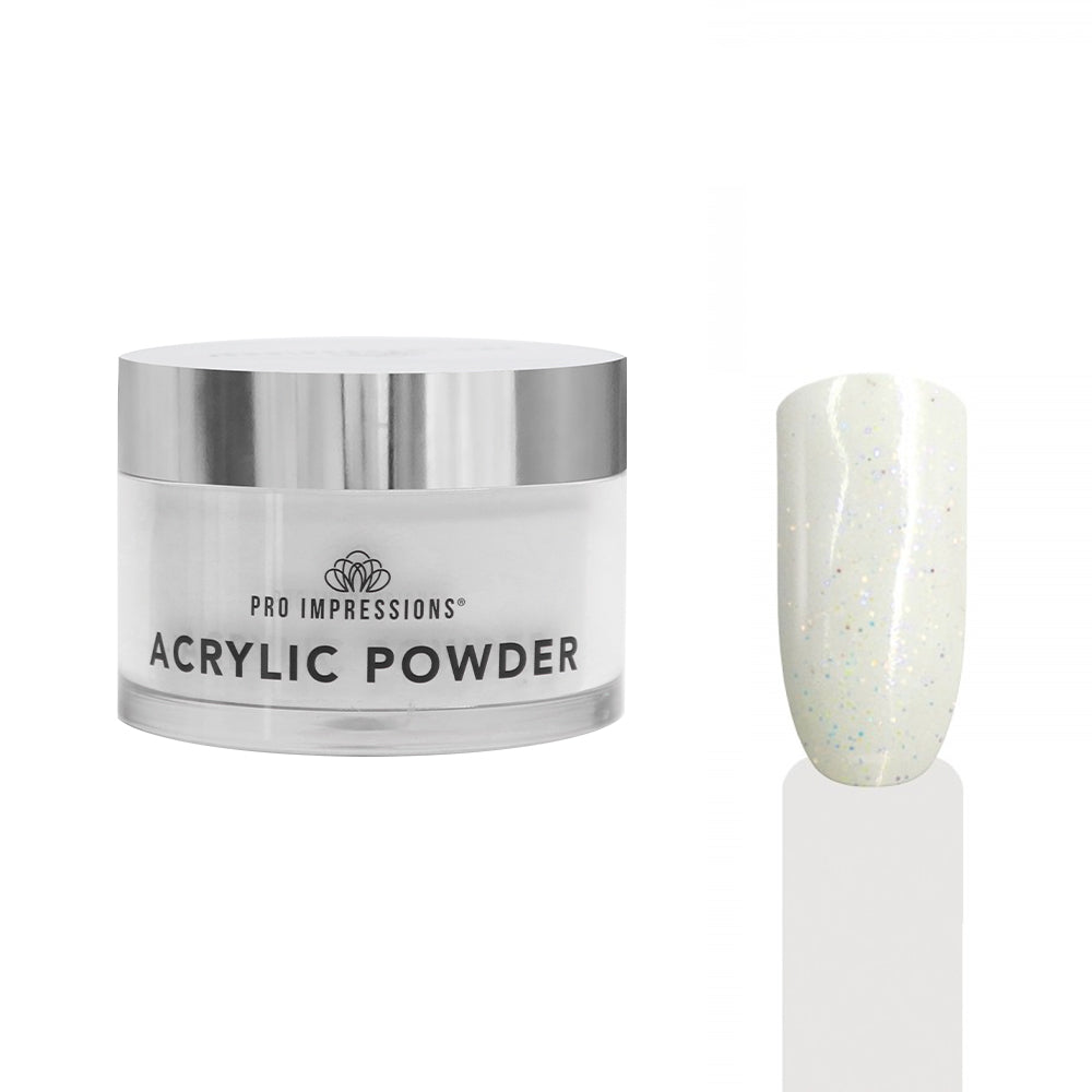 Sparkling White Coloured Acrylic Powder - 50g