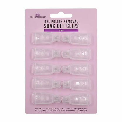 Gel Nail Polish Removal Soak Off Clips - 10 Pack