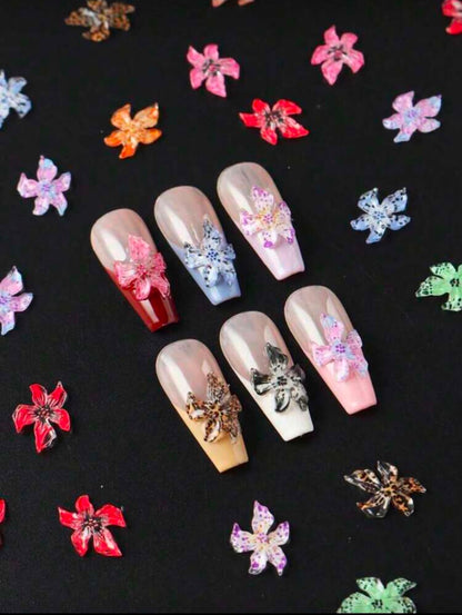 3D Flowers Nail Art - 72 pcs