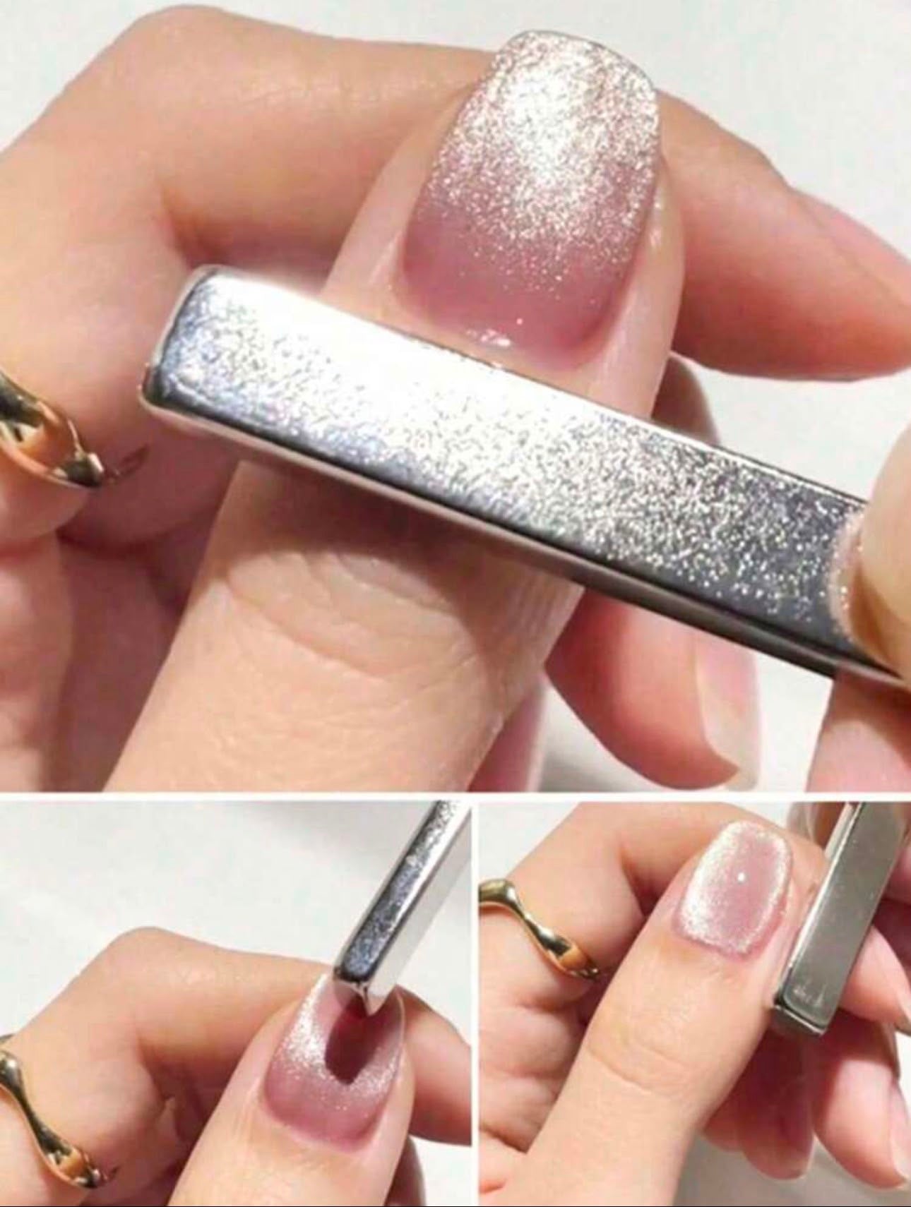 Cat Eye Gel Polish Long Square Magnet