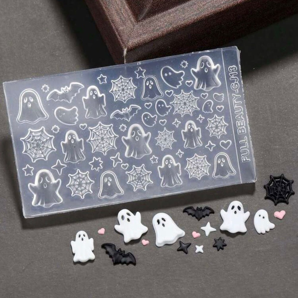 Ghosts & Cobwebs Silicone 3D Nail Art Mould