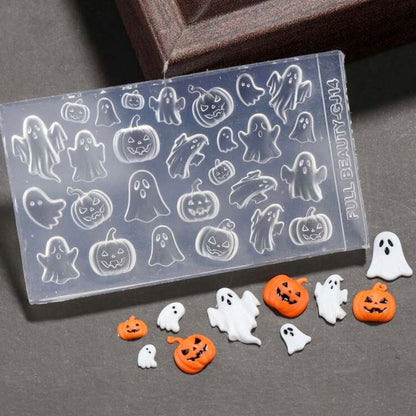 Ghosts & Pumpkins Silicone 3D Nail Art Mould