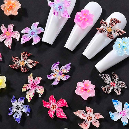 3D Flowers Designs Nail Art - 72 pcs