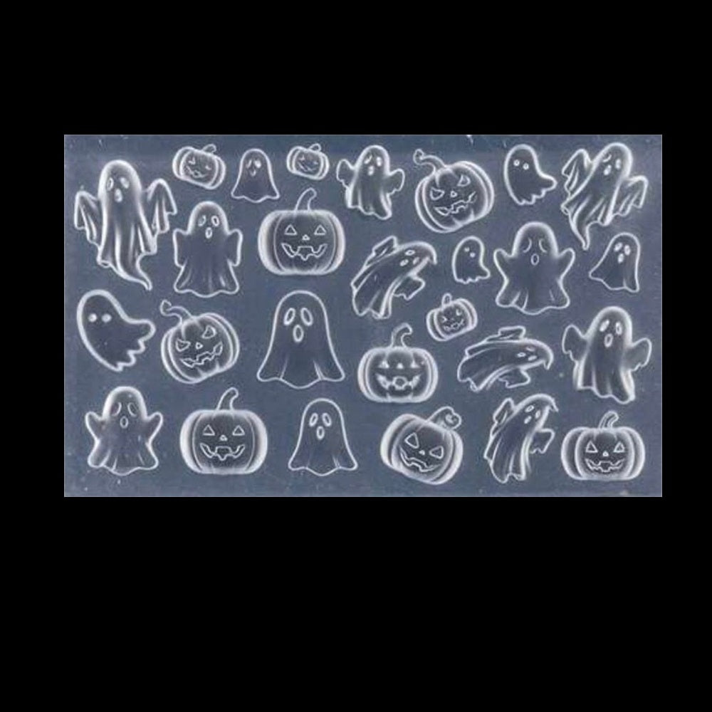 Ghosts & Pumpkins Silicone 3D Nail Art Mould