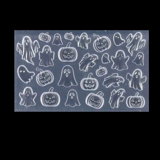 Ghosts & Pumpkins Silicone 3D Nail Art Mould