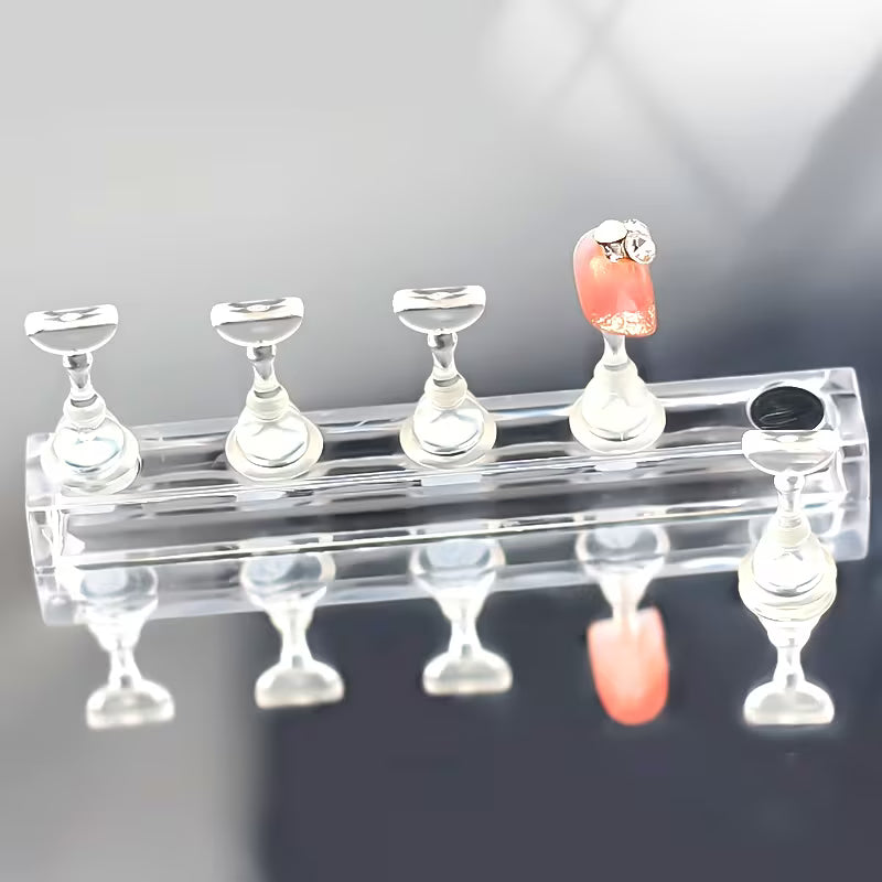 Magnetic Nail Art Clear Display Stand