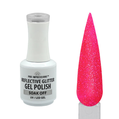 Reflective Glitter Gel Polish - Bikini