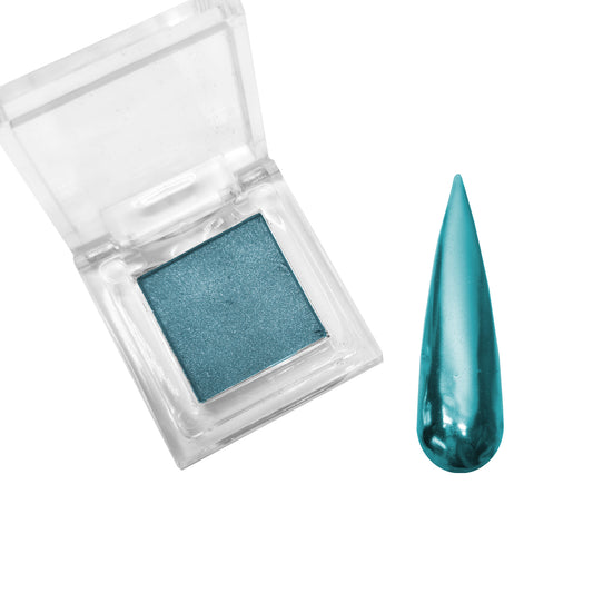 Pressed Chrome Nail Powder -Blue
