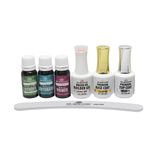 7pc Premium Brush on Builder Gel Starter Kit
