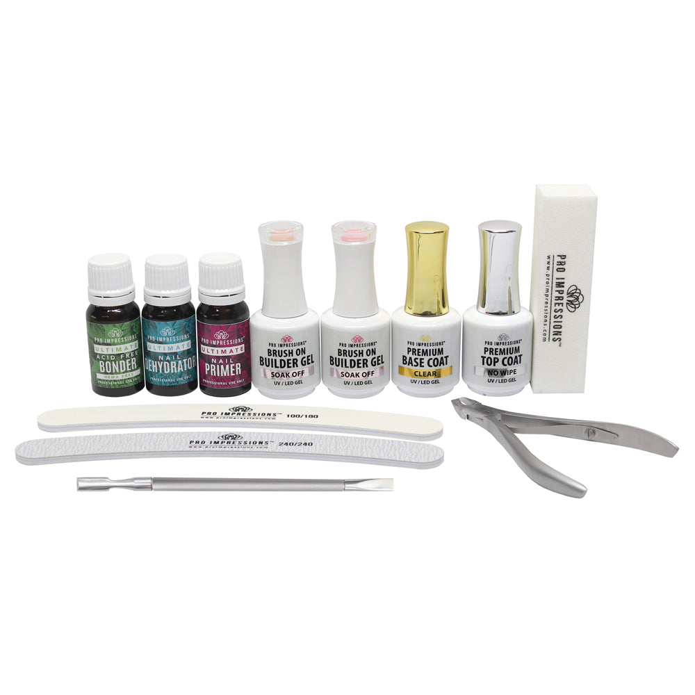 12pc Premium Brush on Builder Gel Starter Kit