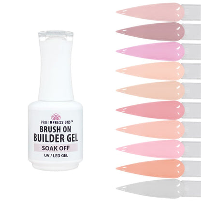 Premium Brush on Builder Gel Full Cover Collection - 10 Shades