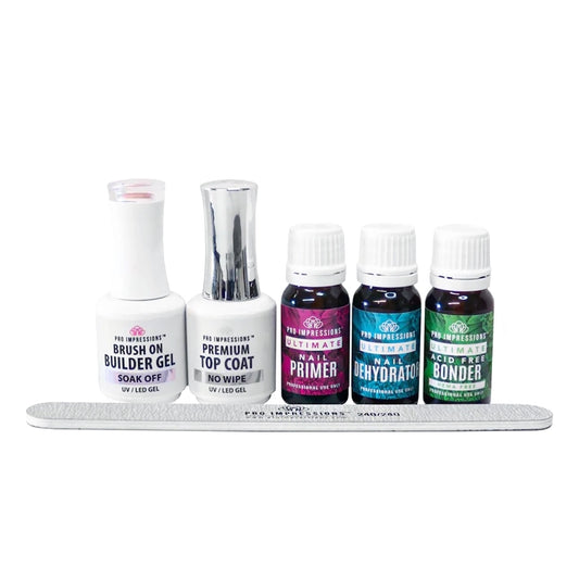 6 Piece Premium Brush on Builder Gel Starter Kit