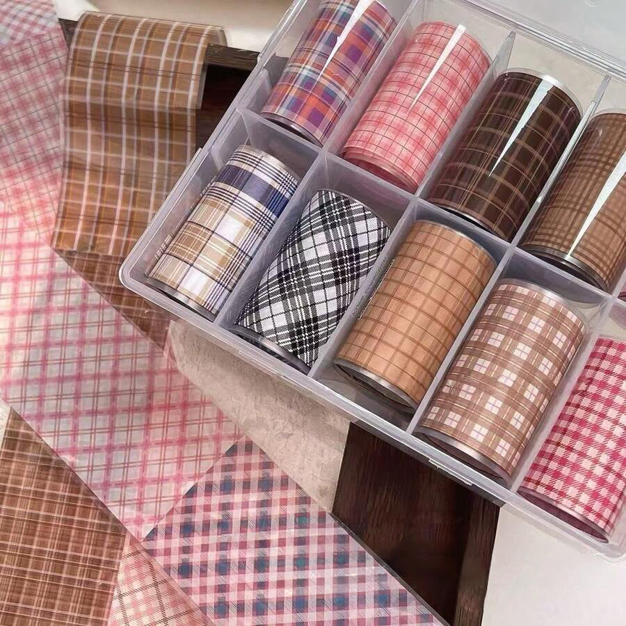 Nail Art Transfer Foils - College Plaid
