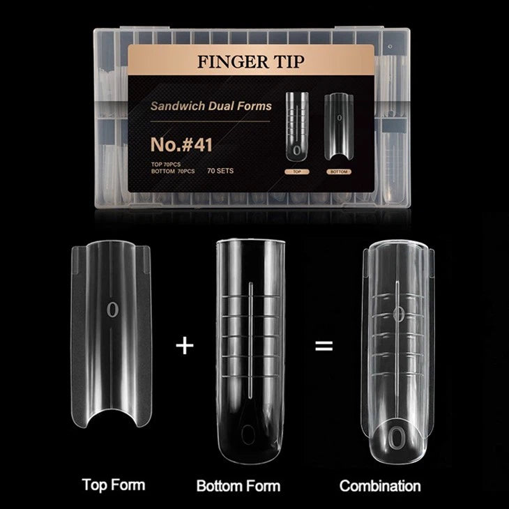 XL Square Sandwich Dual Nail Forms - Pop-Offs - No.41