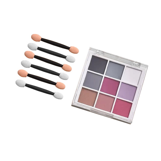9 Colour Ombre Pressed Pigment Nail Powder Palette - Dark