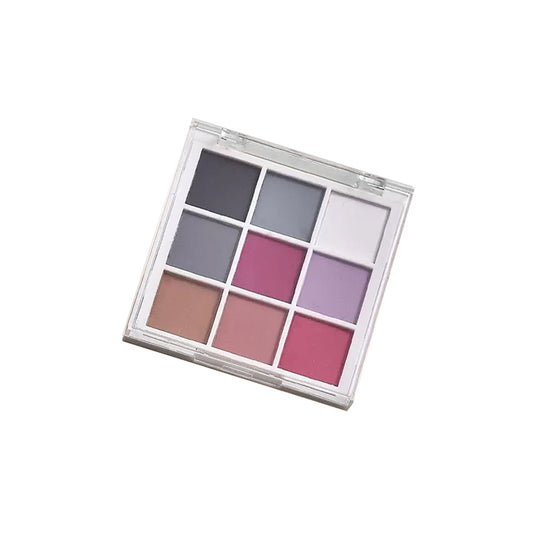 9 Colour Ombre Pressed Pigment Nail Powder Palette - Dark (Slightly damaged)