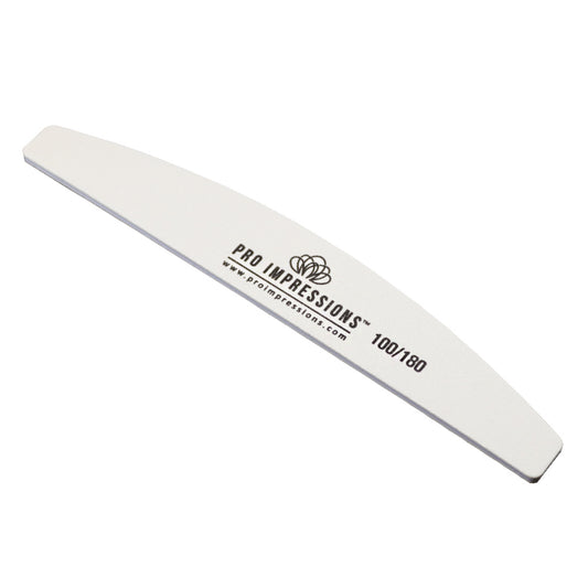 Premium Half Moon Nail File - 100/180 Grit