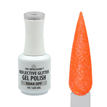 Reflective Glitter Gel Polish - Heatwave
