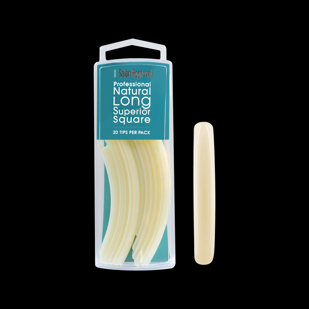Advance Natural® Long Superior Square Nail Tips - 20 Pack