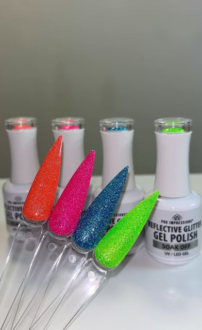 Reflective Glitter Gel Polish - Bikini