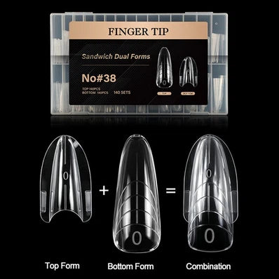 Almond Sandwich Dual Nail Forms - Pop-Offs - No.38