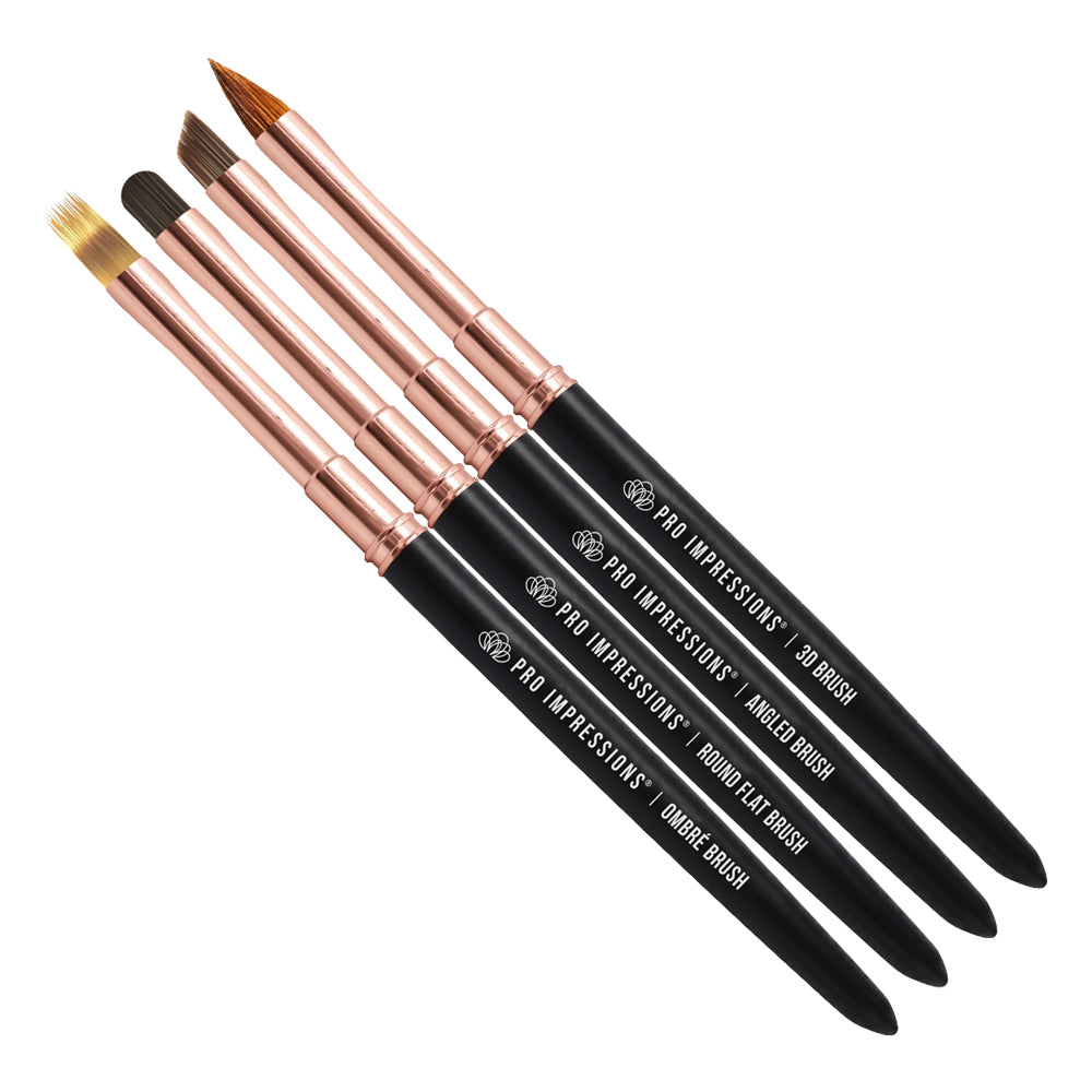 Premium Nail Art Brush Collection - 4 Piece