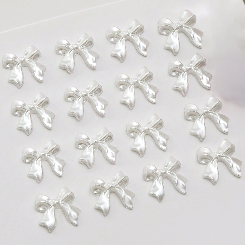 3D Bows Nail Art - Pearl - 30 Pack