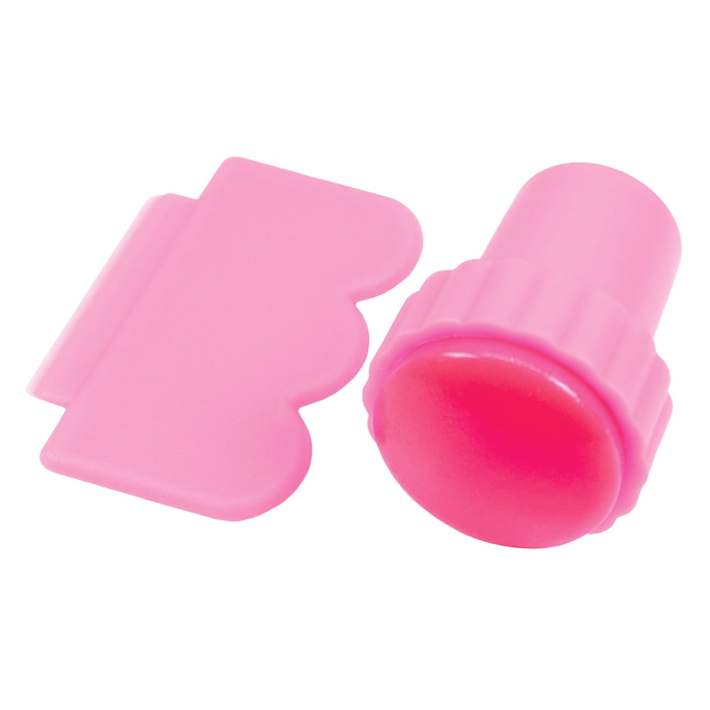 Nail Art Stamp and Scraper - Pink