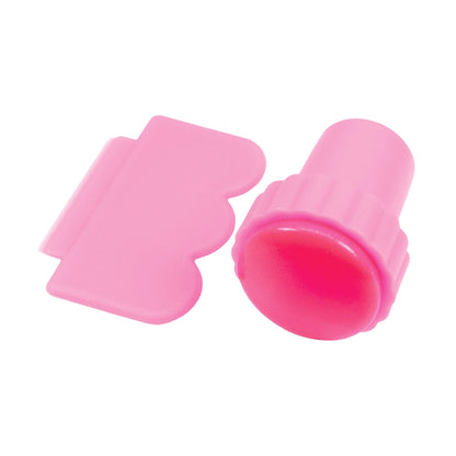 Nail Art Stamp and Scraper - Pink