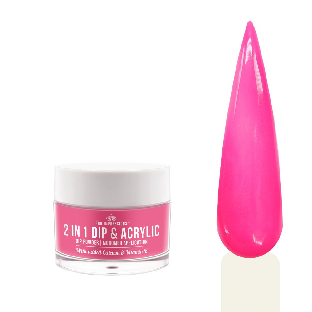 2 In 1 Dip & Acrylic Powder - No.18 Neon Pink - 30g