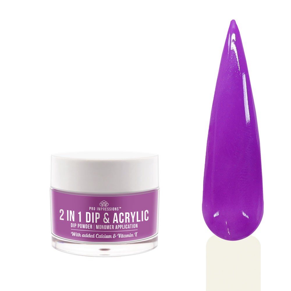 2 In 1 Dip & Acrylic Powder - No.27 Purple 30g
