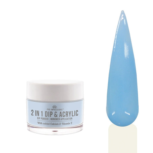 2 In 1 Dip & Acrylic Powder - No.36 Steel Blue 30g