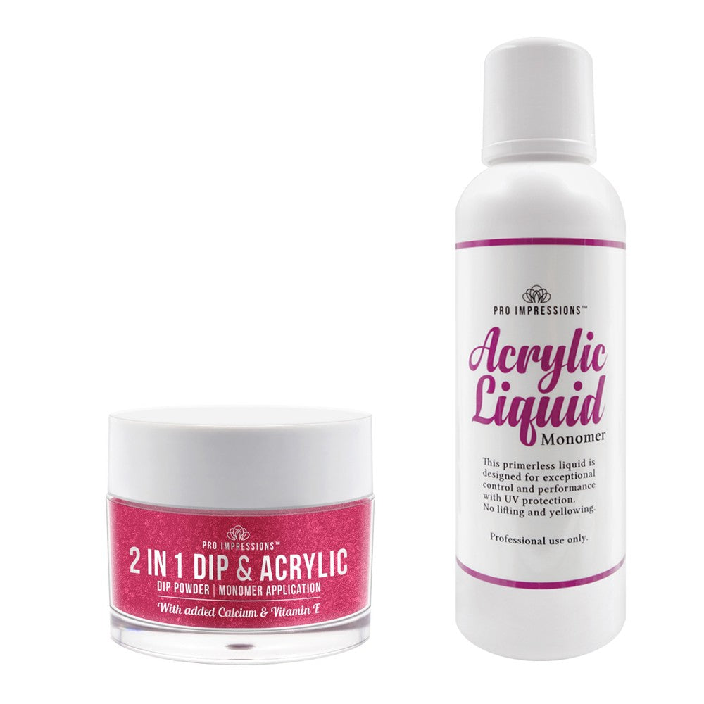 2 in 1 Dip & Acrylic Powder 30g  + 200ml Acrylic Liquid Set