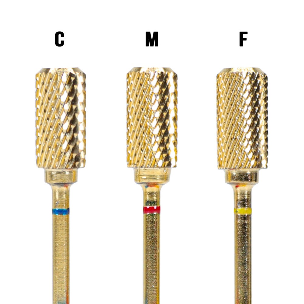 Gold Carbide - Flat Top Safety E-File Nail Drill Bit