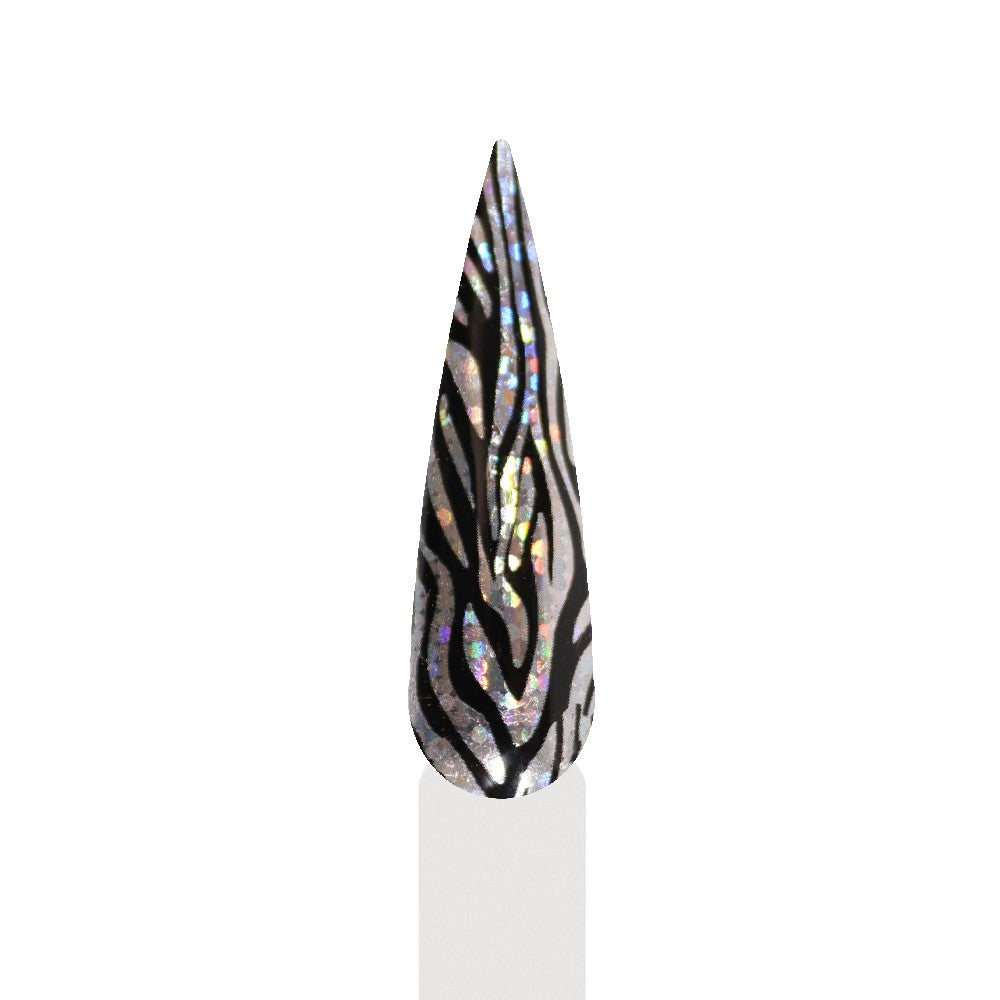 Nail Art Transfer Foil - Holographic Zebra