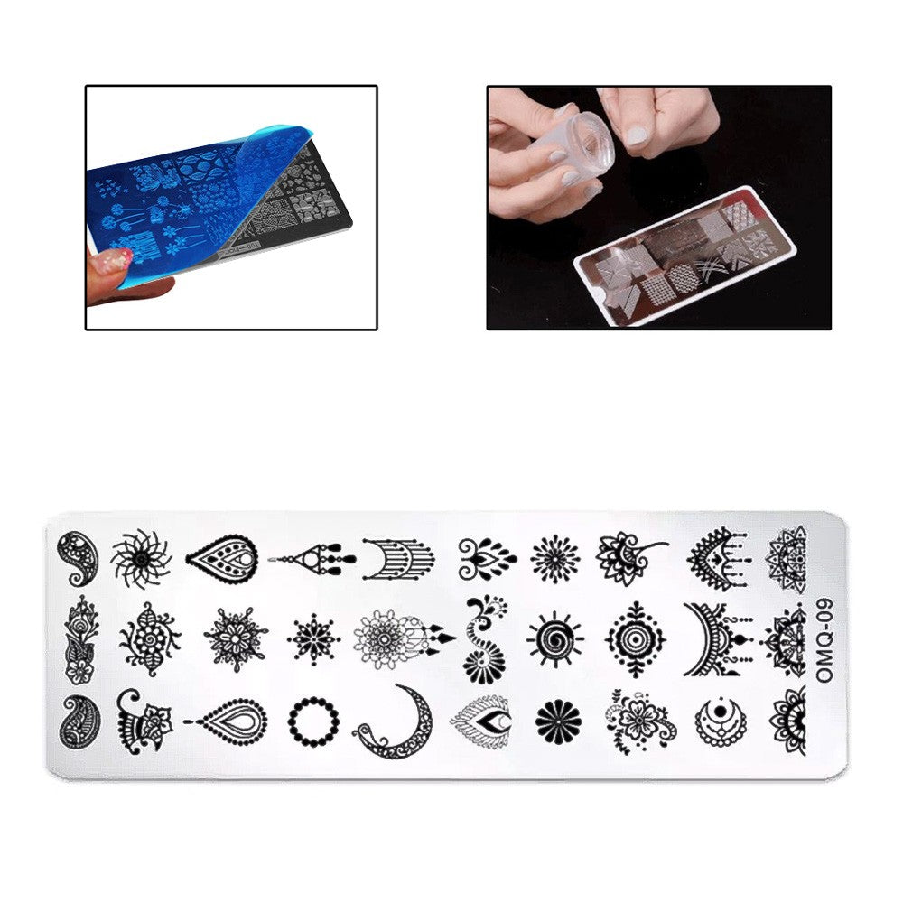 Stamping Nail Art Plate - OMQ-09 (Mandala Theme)