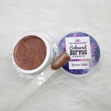 Bronze Glitter Coloured Acrylic Powder -10g