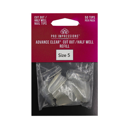 Advance Clear® Cut Out / Half Well Nail Tips